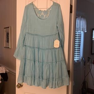 Altar’d State blue lace back dress Medium